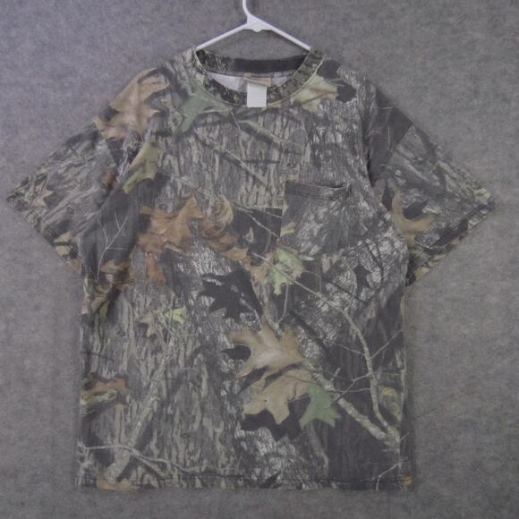 Mossy Oak Shirt Mens Large Camouflage Break-Up Chest Pocket Hunting Outdoors - Picture 1 of 8